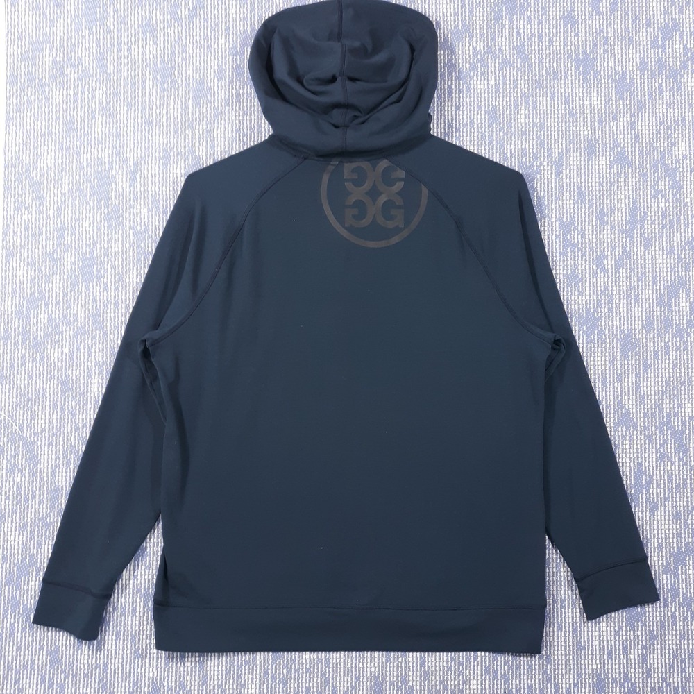 G/FORE Hoodie Mens Large Blue 1/4 Zip Pullover Raglan Sleeve Performance Golf